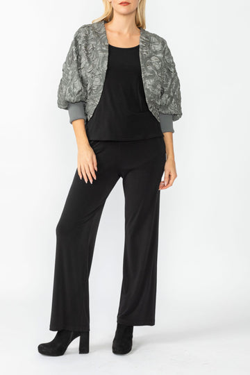 Charcoal RIP Sleeve Bolero Jacket